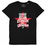 Sangre roja y el corazón a la izquierda